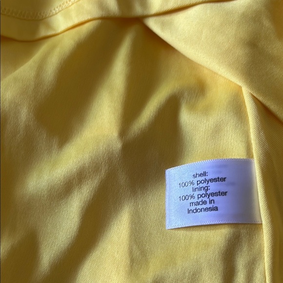 Lane Bryant Yellow Midi Sundress with Pleated Ruched Design - Picture 7 of 7